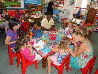 Snacktime in the Red Class.