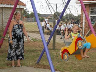 It is so much fun when Mom Louise push Kristen on the Noddy swing.